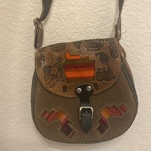 Real leather Peruvian purse.